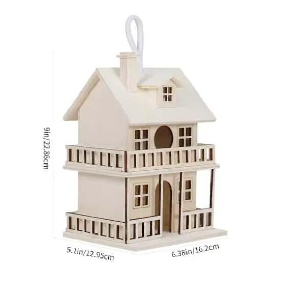 9" Wood 2-Story Birdhouse by Make Market® {4}