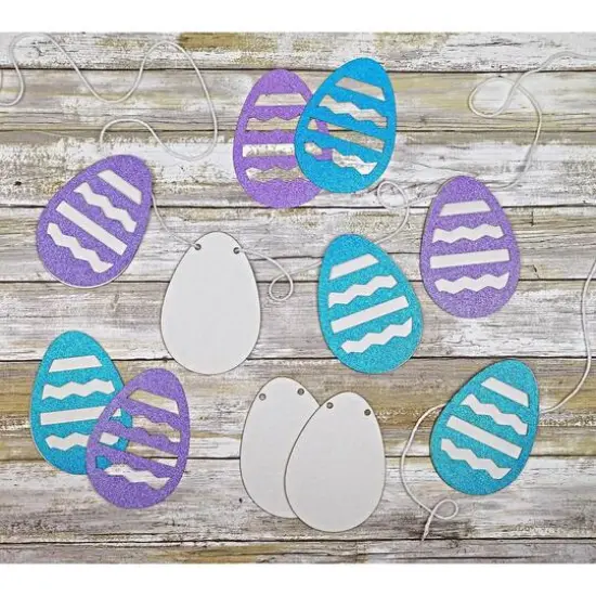 PA Paper™ Accents 5'' Easter Egg Chipboard & Glitter Pennant, 16ct. {3}