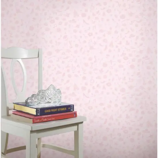 RoomMates Disney&reg; Princess Icons with Glitter Peel & Stick Wallpaper Pink {7}