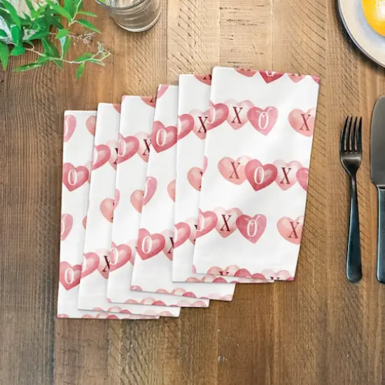 XOXO Hearts Beverage Napkin {4}