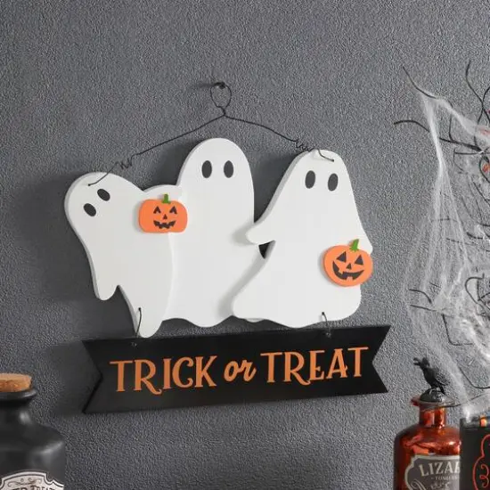13" Hanging Ghosts Trick-or-Treat Sign by Ashland&reg; {3}