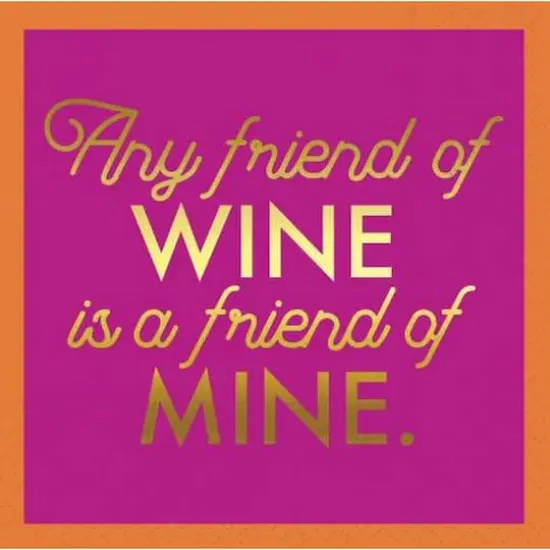 JAM Paper Any Friend of Wine Cocktail Napkins, 32ct. {1}