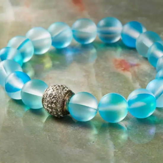 Signature Color Shop Blue Glass & Pave Bead Bracelet by Bead Landing&trade; {3}