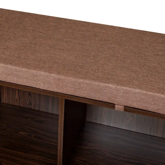 Honey Can Do Deep Espresso Entryway Bench with Storage Shelves {8}