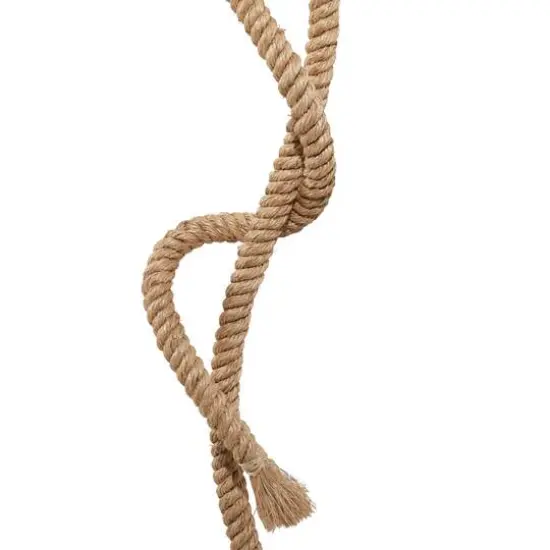 63" Brown Jute Rope & Iron Rustic Floor Lamp {7}