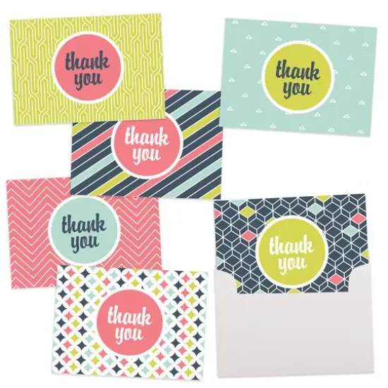 JAM Paper Modern Design Blank Thank You Cards & Envelopes, 36ct. {1}