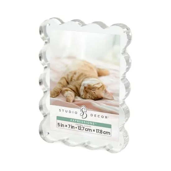 Expressions&trade; 5" x 7" Squiggle Acrylic Tabletop Float Frame by Studio D&eacute;cor&reg; {5}