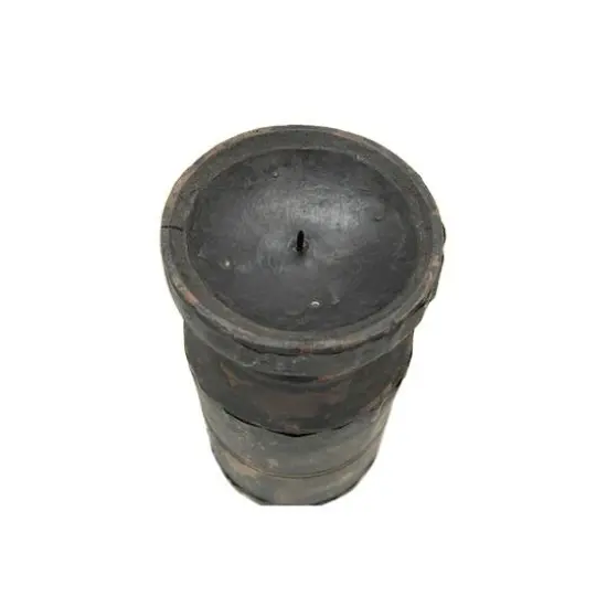 Hello Honey&reg; Black Found Wood Pillar Candleholders Set {3}