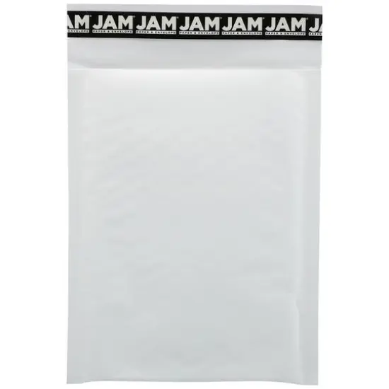 JAM Paper 6" x 8.5" White Kraft Bubble Lite Padded Mailers, 25ct. {1}