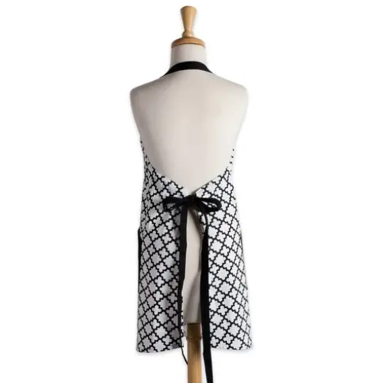 DII&reg; White & Black Lattice Print 2-Pocket Apron Assorted {9}