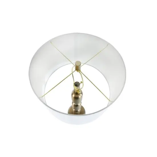 Hello Honey&reg; 33" Metal Table Lamp with Glass Middle Brushed Gold {5}