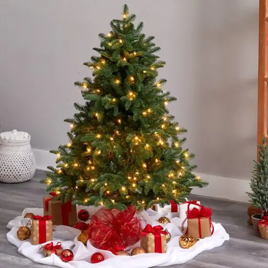 4ft. Pre-Lit South Carolina Spruce Artificial Christmas Tree, Clear Lights {8}