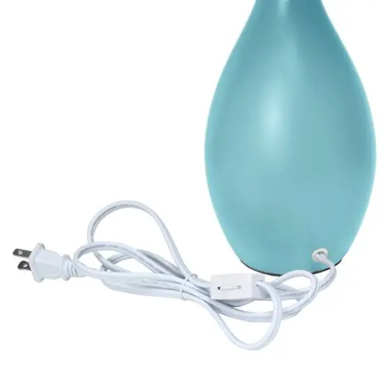 Creekwood Home Essentix 18" Ceramic Dewdrop Table Lamp Blue {9}