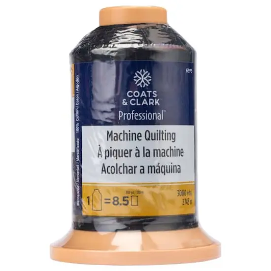 Coats & Clark&trade; Professional&trade; Machine Quilting Thread, 3,000yd. Black {5}