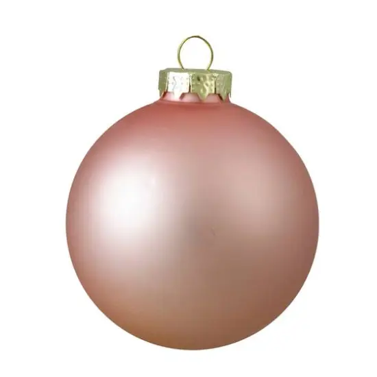 4ct. Pink 2-Finish Glass Ball Ornaments {9}