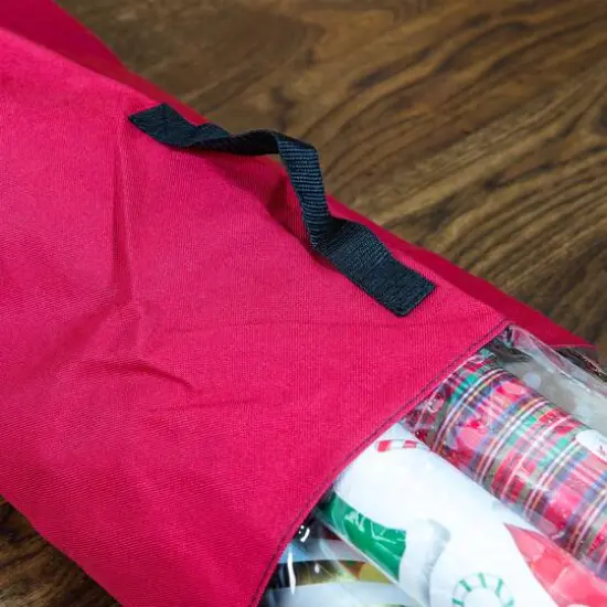 Santa's Bag Christmas Wrapping Paper Storage Container {7}