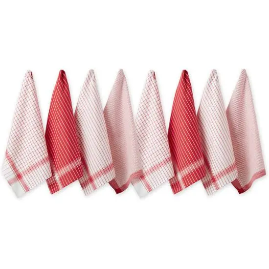 DII&reg; Basic Dishtowels Set, 8ct. Red {6}