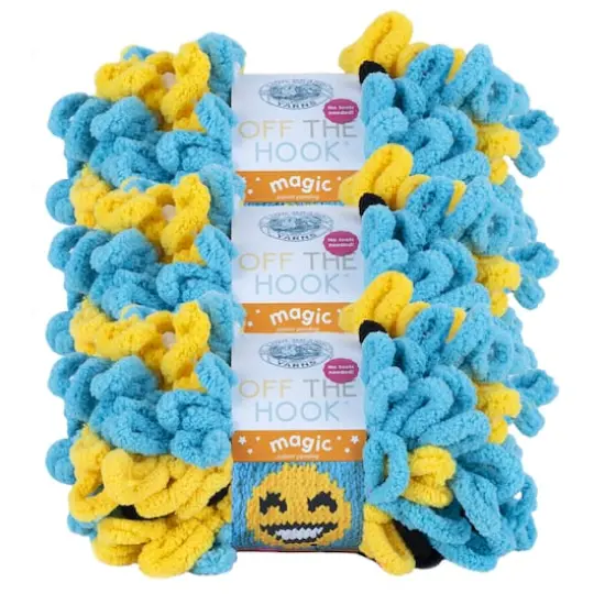 3 Pack Lion Brand&reg; Off the Hook&reg; Magic Yarn Emoji {1}