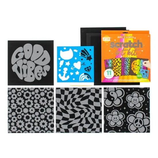 Art 101 Scratch Art Kits, 3 Packs of 11 {4}