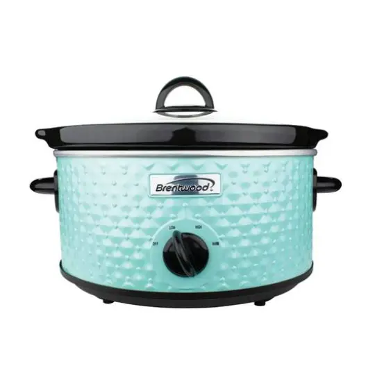 Brentwood Blue 3.5qt. Diamond-Pattern Slow Cooker {1}