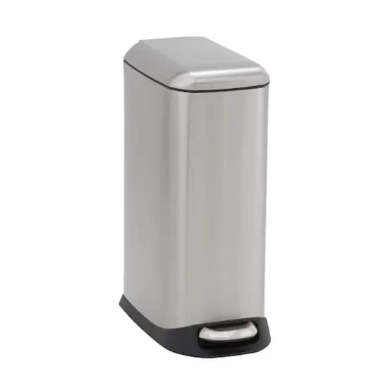 Household Essentials 5 gal. Slim Stainless Steel Trash Can {1}