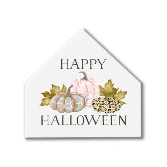 Happy Halloween House-Shaped Hanging Canvas {1}