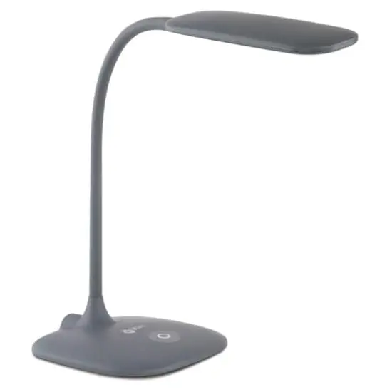 OttLite Dark Gray Soft Touch LED Desk Lamp {1}