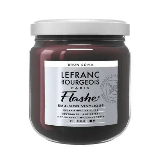 Lefranc & Bourgeois Flashe&reg; Matte Artist's Color, 400mL Sepia Brown {1}