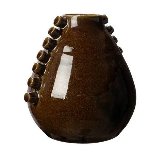 Hello Honey&reg; 7" Brown Terra Cotta Vase with Hobnails {9}