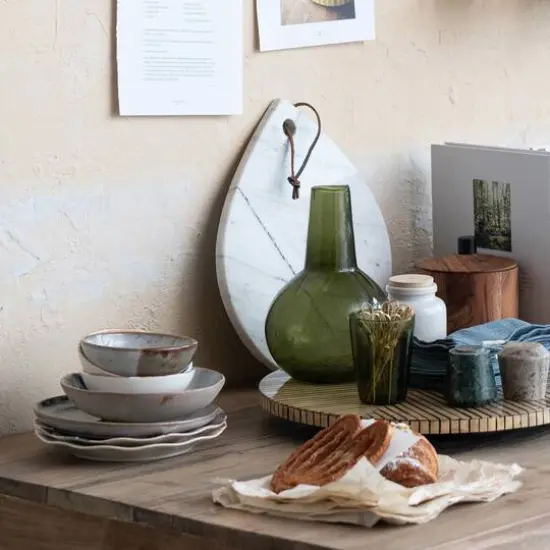 Hello Honey&reg; 7" Multicolor Round Abstract Artistry Stoneware Bowl {3}