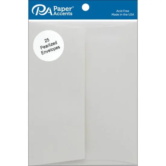 PA Paper&trade; Accents 4.38" x 5.75" Pearlized Envelope, 25ct. Peal {1}