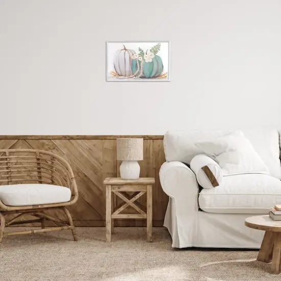 Stupell Industries Country Fall Pumpkins Framed Giclee Art White {3}