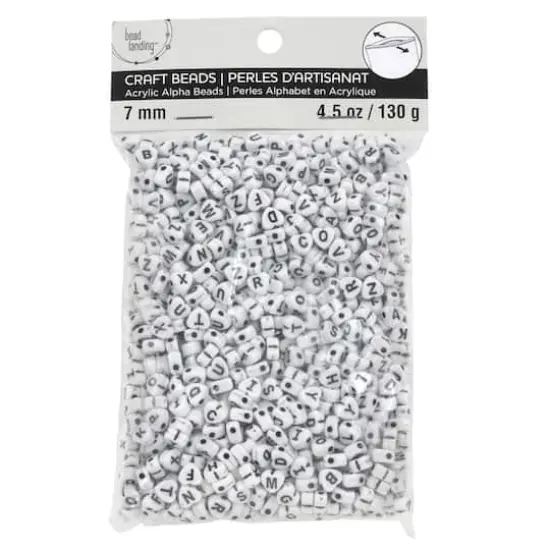 Alphabet Acrylic Heart Craft Beads by Bead Landing&trade;, 7mm {5}