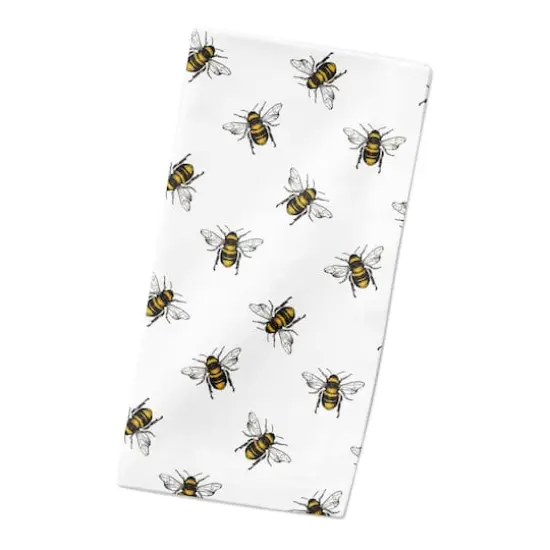 Bee Pattern 10" x 10" Cotton Twill Napkin {3}