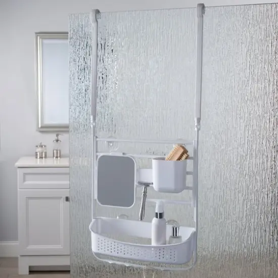 Bath Bliss 28" Deluxe Flex Adjustable Shower Caddy White {5}