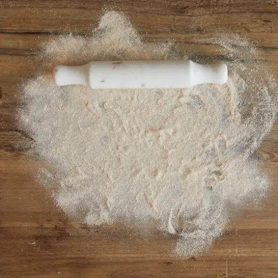 Hello Honey&reg; 12" White Marble Kitchen Rolling Pin {3}