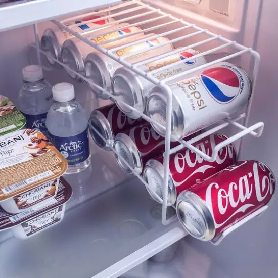 Sorbus 18" White Canned Beverage Dispenser Rack {5}