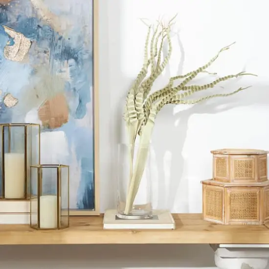 32" Beige Dried Plant Palm Leaf Natural Foliage {7}