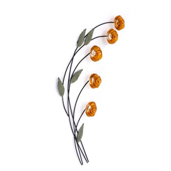 Habitat Decor 30" Cosmos Floral Metal Wall Art {4}