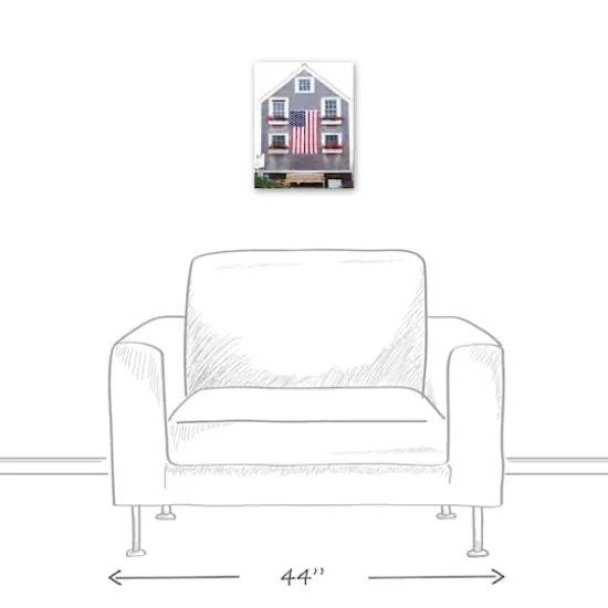 Patriotic Coastal Home Canvas Wall Art {6}