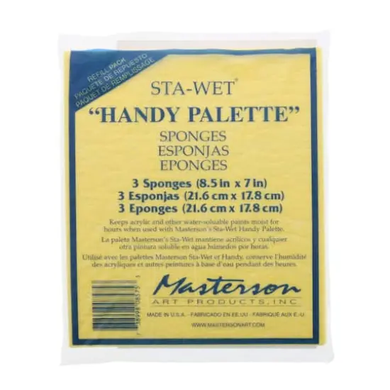 Masterson Sta-Wet&reg; Handy Palette Sponge Refill, 3ct. {1}