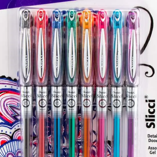 Pentel Arts&reg; Slicci&reg; 0.25mm Extra Fine 8 Gel Pen Set {3}