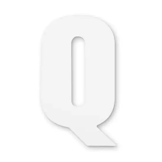 13" White MDF Uppercase Letter by Make Market&reg; Q {1}