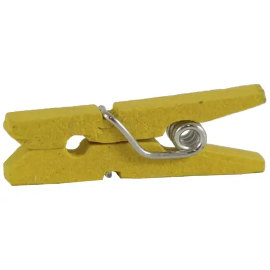 JAM Paper 7/8" Wood Clothespins, 100ct. Yellow {5}