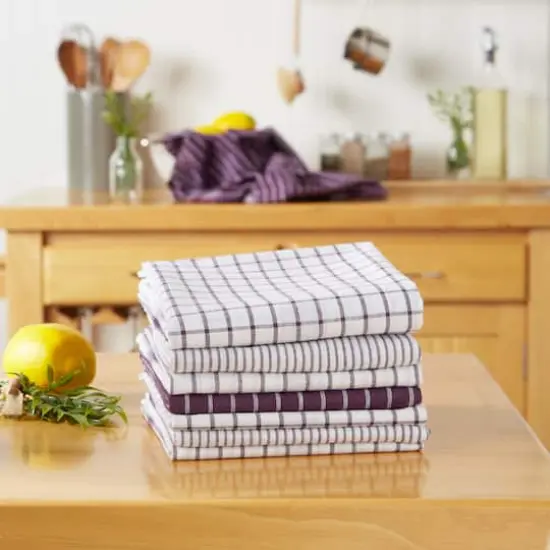DII&reg; Basic Dishtowels Set, 8ct. Eggplant {5}