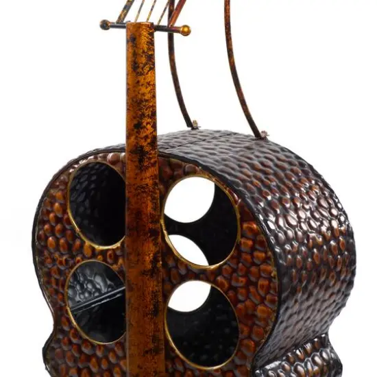 47" Brass Metal Traditional Wine Holder Rack {7}