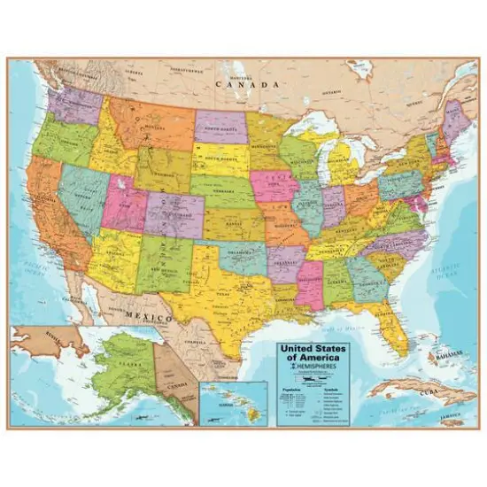 Hemispheres&reg; United States Wall Chart with Interactive App {3}