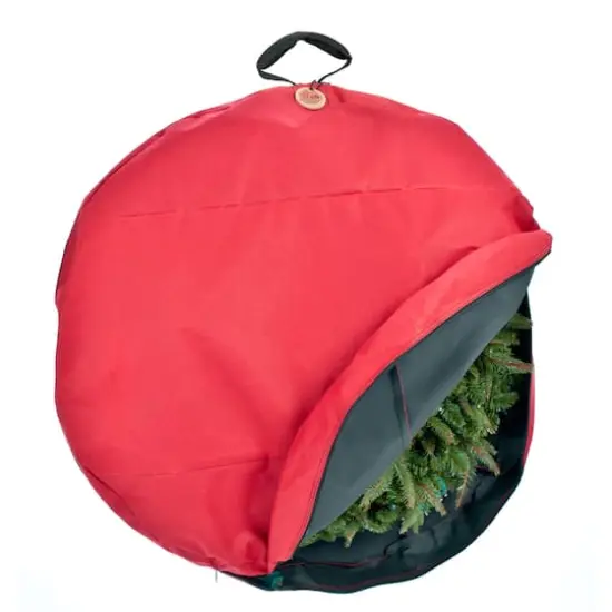Santa's Bag 36" Hanging Christmas Wreath Storage Container {1}