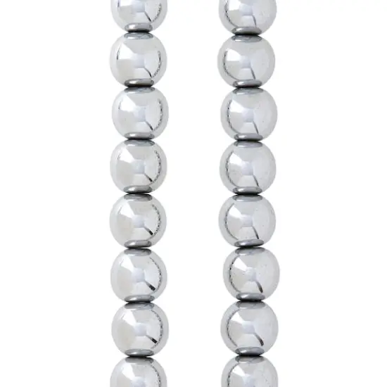Silver Hematite Round Beads, 10mm by Bead Landing&trade; {1}