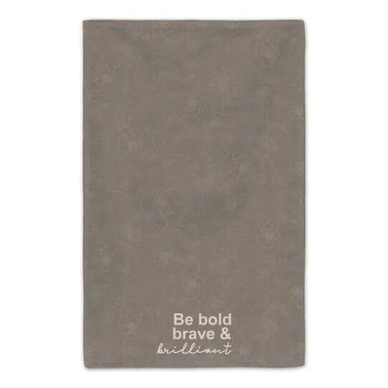 Be Bold Brave Brilliant Tea Towel Set Brown {5}